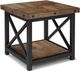 Flexsteel® Carpenter Light Brown Lamp Table with Black Metal Frame -0