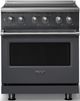 Viking® 5 Series 30" Cast Black Pro Style Induction Range with Polished Chrome Trim-0