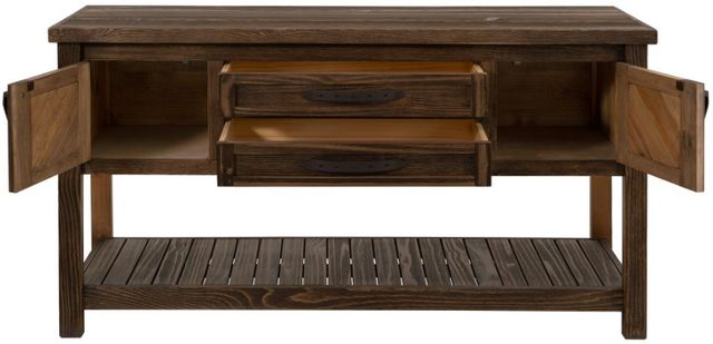 International Furniture Direct Dutton Brown Sofa Table-4