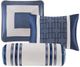 Olliix by Madison Park Genevieve 7 Piece Navy King Comforter Set-2