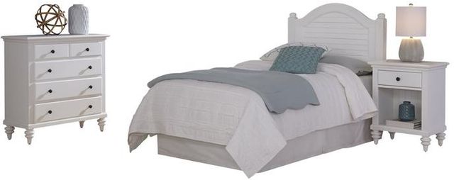 homestyles® Bermuda Off-White Two Twin Headboards and Nightstand-1