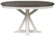 Liberty Furniture Allyson Park Charcoal Pedestal Table with Wire Brushed White Base-0