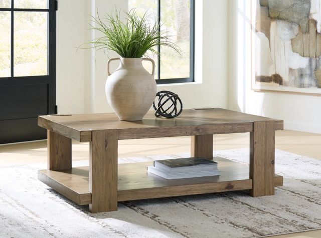 Signature Design by Ashley® Flangren Light Brown Cocktail Table-1