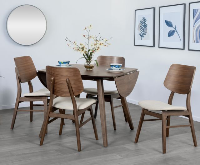 New Classic® Home Furnishings Oscar Walnut Drop Leaf Dining Table-1