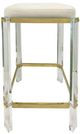 Harp & Finial® Helen Brass/Clear Bar Stool-0