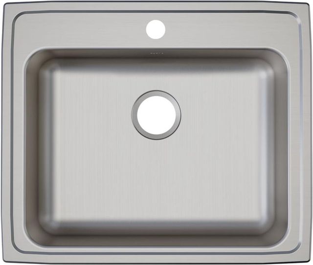 Elkay Lustertone® Classic Lustrous Satin 25" x 21-1/4" x 6" 4-Hole Single Bowl Drop-In ADA Sink-1