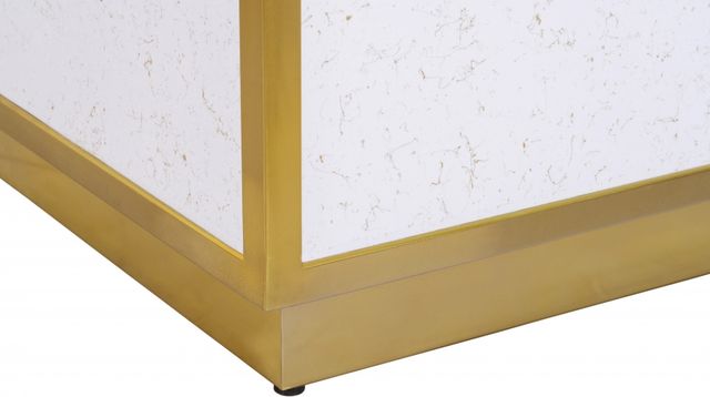 Meridian Furniture Glitz White Faux Marble Coffee Table-3
