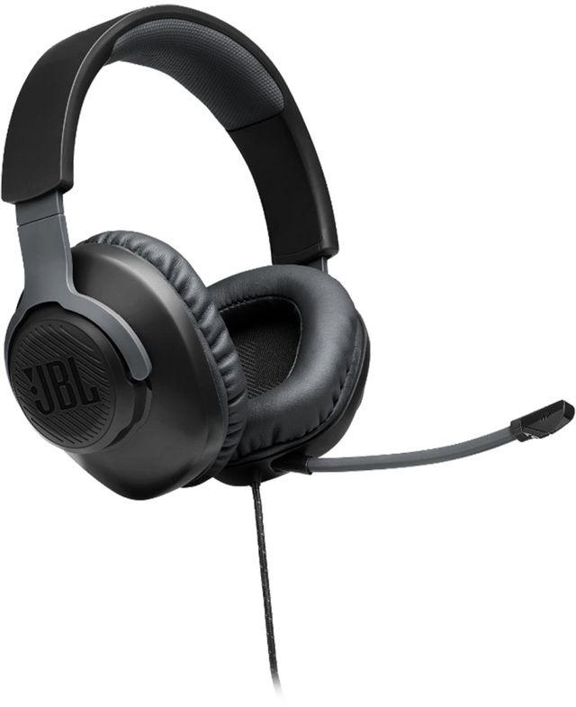 JBL Quantum 100 Black Wired Over-Ear Gaming Headphones with Mic-1