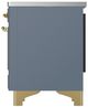 Ilve® Majestic III 40" Blue Gray Pro Style Induction Range with Triple Glass Door and Brass Trim-4