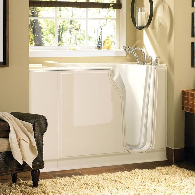 American Standard Value Series Linen Alcove Walk-In Combination Bathtub-4