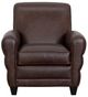 Fairfield® Parisian Cocoa/Espresso Leather Lounge Chair-1
