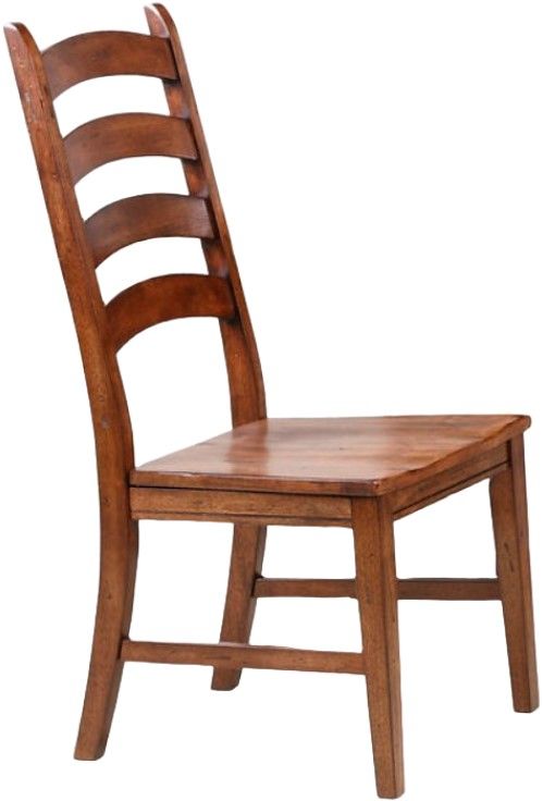 A-America® Toluca Rustic Amber Ladderback Dining Side Chair-0