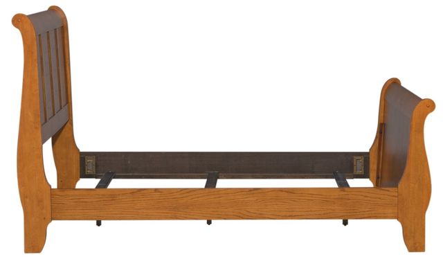 Liberty Furniture Grandpas Cabin Aged Oak Full Youth Sleigh Bed-3