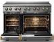 Viking® 5 Series 48" Stainless Steel Pro Style Induction Range with Brushed Brass Trim-1