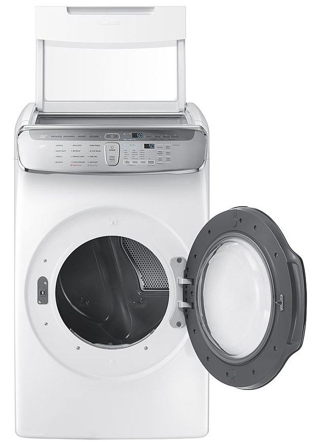 Samsung 7.5 Cu. Ft. White FlexDry™ Electric Dryer-1