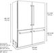 ZLINE Autograph Edition 60" 32.2 Cu. Ft. White Matte Built-In French Door Refrigerator with Water Dispensers, Ice Makers, and Matte Black Accents-2