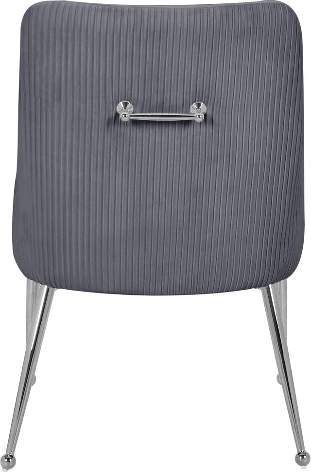 Meridian Furniture Ace Gray/Chrome Velvet Dining Chair-2