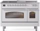 Ilve® Nostalgie II Series 48" White Pro Style Dual Fuel Range-0