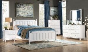 Mazin Furniture Wellsummer White Full Youth Bed-2