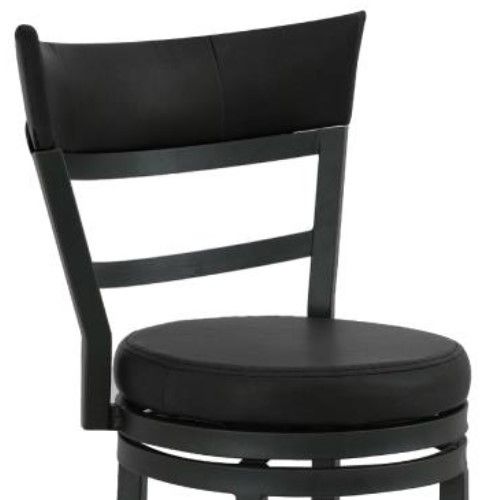 International Furniture Direct Gray II Black/Blacksmithing Black 30'' Barstool-1