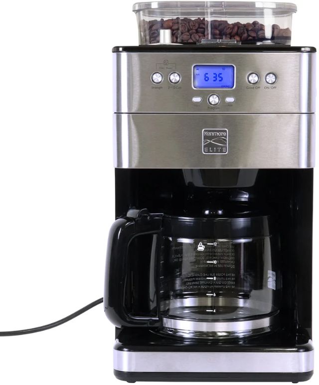 Kenmore® Elite 12 Cup Stainless Steel Grind and Brew Coffee Maker with Burr Grinder -0