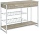 Coaster® Melrose Chrome/Gray Wine Cabinet-0