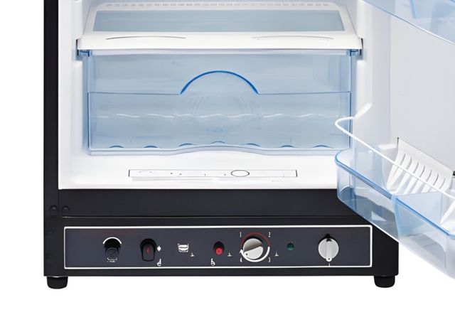 Unique® Appliances 23.75" 8 Cu. Ft. Black Propane Top Freezer Refrigerator-3