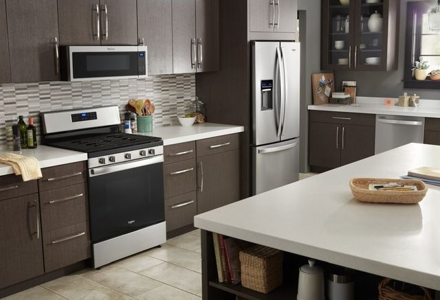 Whirlpool® 1.1 Cu. Ft. Stainless Steel Low Profile Microwave Hood Combination-3