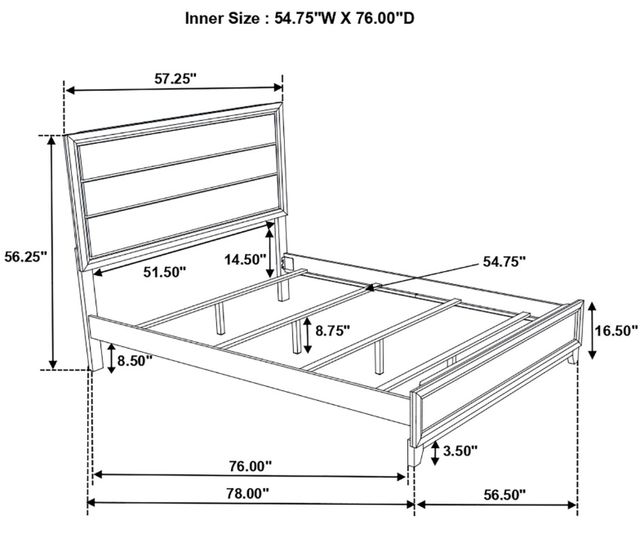 Coaster® Watson 4-Piece Gray Oak Youth Full Panel Bedroom Set-2