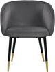 Meridian Furniture Louise Gray Velvet Dining Chair-3