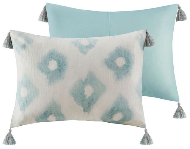 Olliix by Madison Park Lila Aqua Full/Queen Five Piece Cotton Comforter Set-3