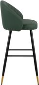 New Classic® Home Furnishings Oliver 4-Piece Green Vegan Leather Bar Stool Set-4