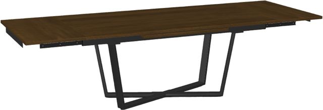 Amisco Customizable Charlie Walnut Veneer Dining Table with Extension-1