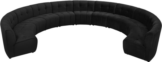 Meridian Furniture Limitless 11-Piece Black Velvet Modular Sectional-3