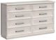 Elements International Avalanche Antique White Dresser and Mirror-2