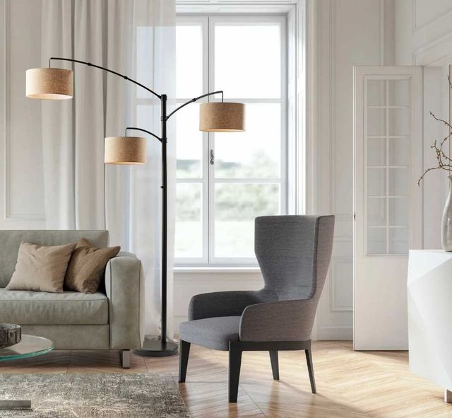 Adesso® Cabo Dark Bronze Arc Floor Lamp-4