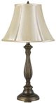 Cal® Lighting & Accessories Meath Antique Brass/Off-White Table Lamp-1