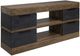 International Furniture Direct Tuxedo Brown-Satin Black TV Stand-0
