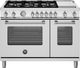 Bertazzoni Master Series 48" Fingerprint Resistant Stainless Steel Pro Style Dual Fuel Range-0