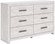 Signature Design by Ashley® Cayboni Whitewash 6-Drawer Dresser-0