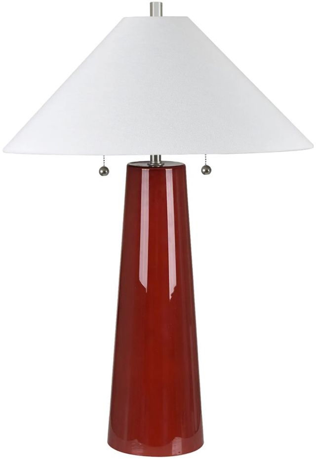Crestview Collection Scarlett Red Table Lamp-0