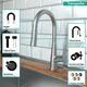 Hansgrohe Talis S Steel Optic 2-Spray Pull-Down HighArc Kitchen Faucet-3