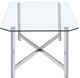 Coaster® Cronin Square Tempered Glass Top Coffee Table with Chrome Base-4