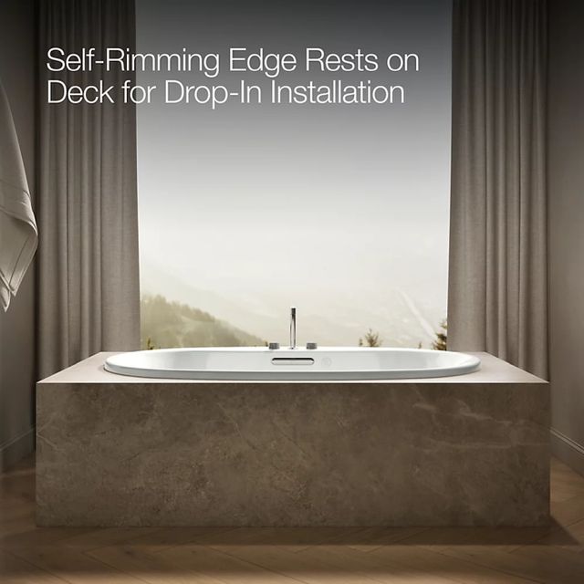 Kohler® Underscore® Ice Grey 72" x 42" Drop-In Heated Whirlpool Bath-3