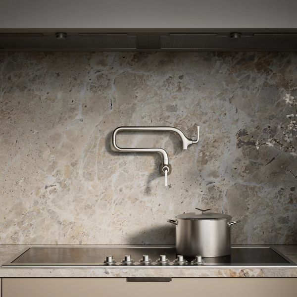KOHLER® Graze® Vibrant Stainless Wall-Mount Pot Filler-3