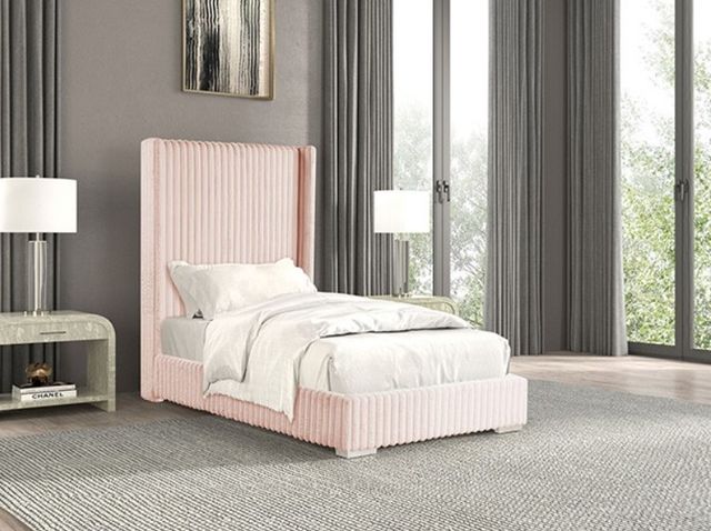 Furniture of America® Cadwell Pink Full Panel Bed-1