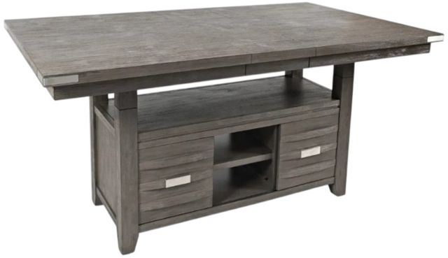 Jofran Inc. Altamonte 7-Piece Brushed Gray/Dark Charcoal Rectangle Dining Table-1