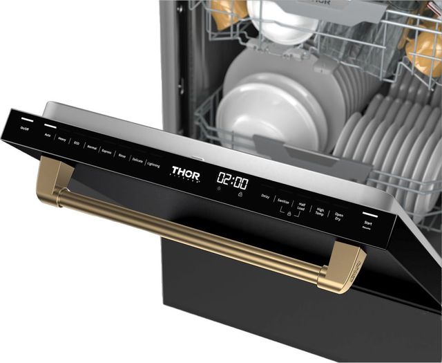 Thor Kitchen® Gordon Ramsay Series 24" Matte Black Top Control Built In Dishwasher-2