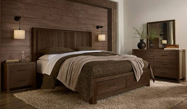 Vaughan-Bassett Lodge & Loft Dark Oak 6-Drawer Dresser-1
