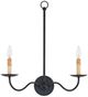 Currey & Company Saxon Zanzibar Black Double Light Wall Sconce-2